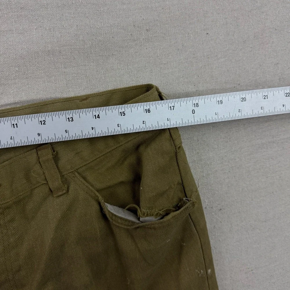 Wrangler‎ Work Pants Mens 38x36 Tan Vintage Distressed Paint Splatter USA Made